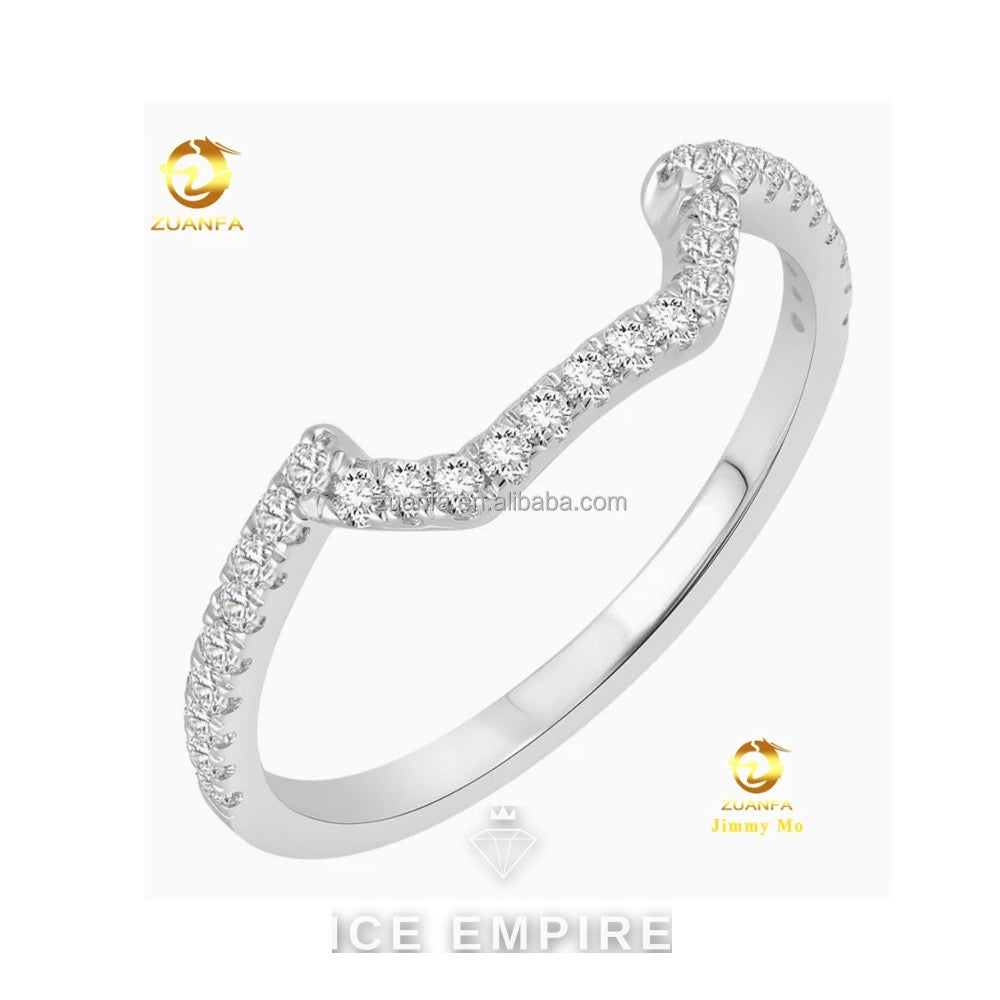 Iced Out Gold Plated Lab Grown Diamond Engagement Ring