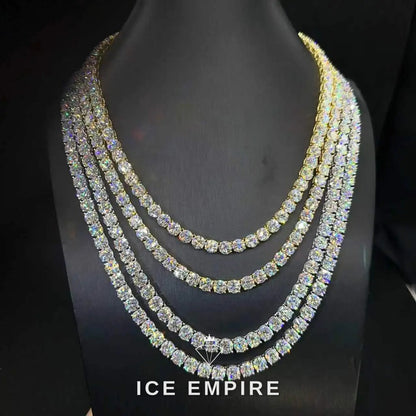 Iced Out Rose Gold Plated Moissanite Cuban Chain