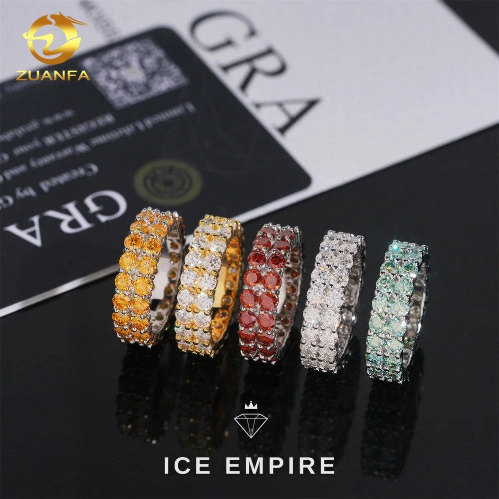 Iced Out Gold Plated Moissanite Ring