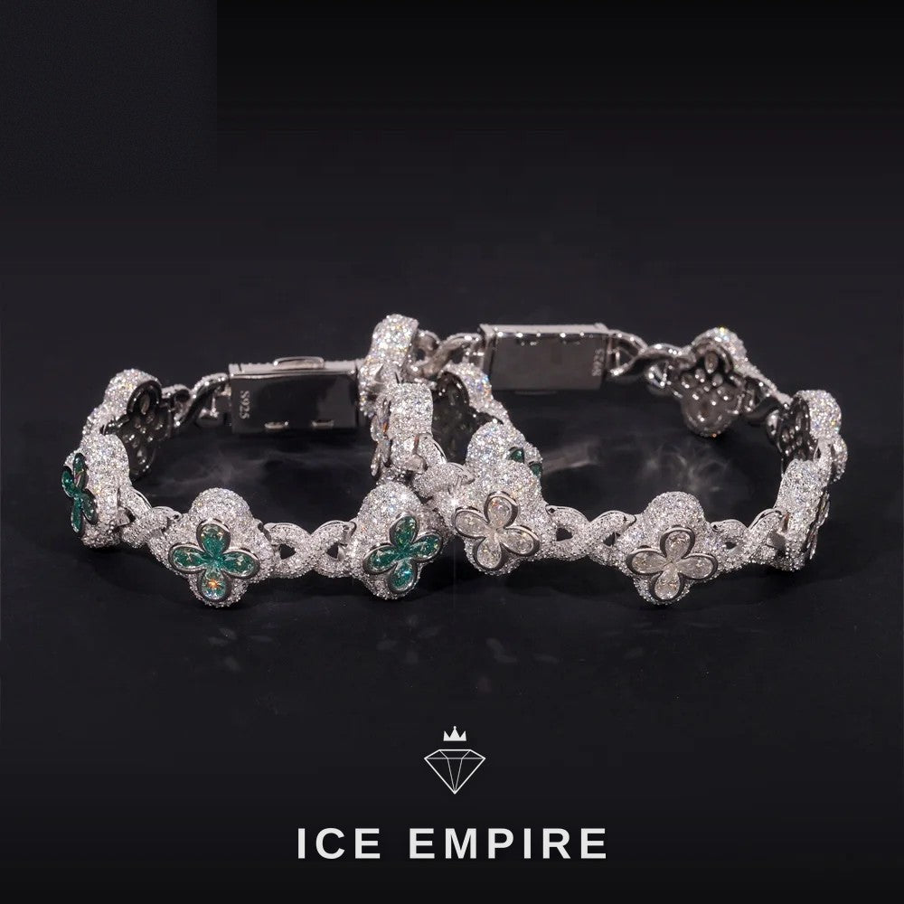 Iced Out Rose Gold Plated Moissanite Bracelet