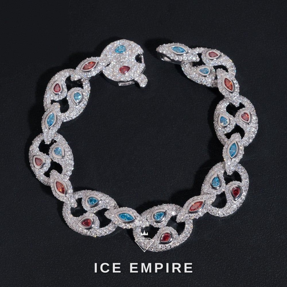 Iced Out 925 Silver Moissanite Bracelet