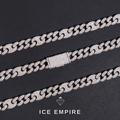 Iced Out Rose Gold Plated Moissanite Cuban Chain