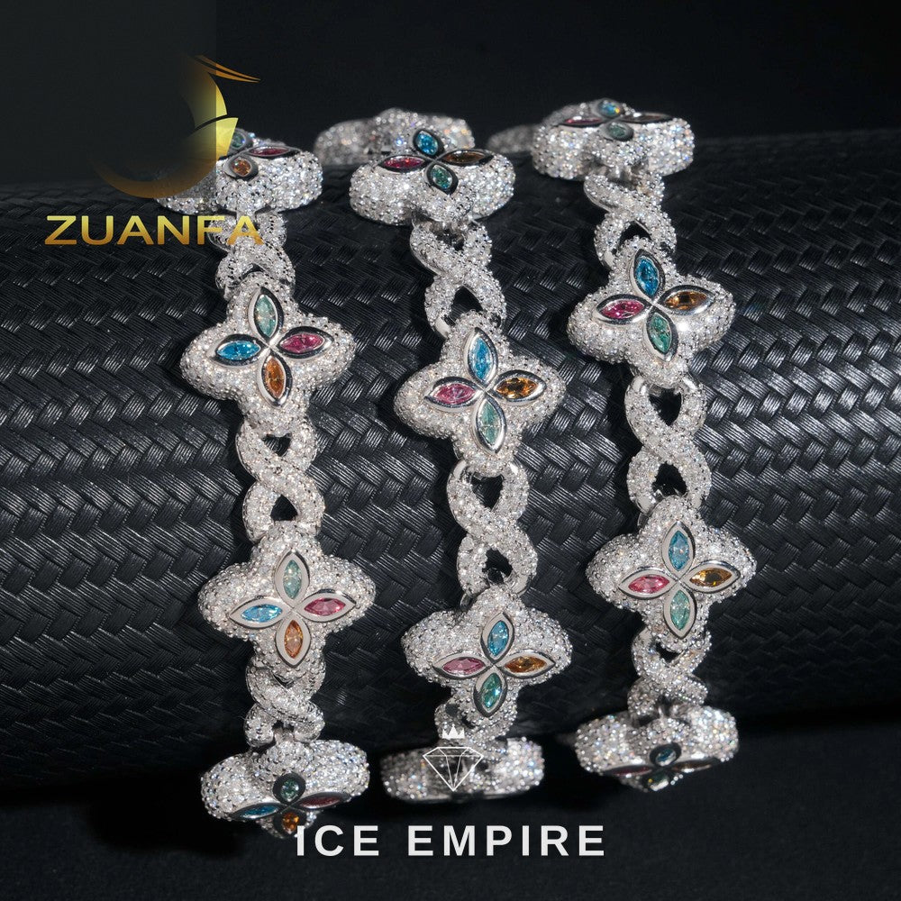 Iced Out Gold Plated Moissanite Cuban Chain