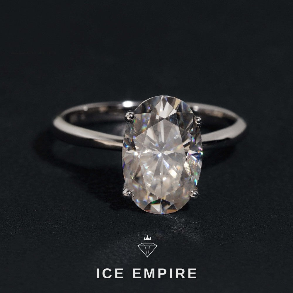 Iced Out Rose Gold Plated Moissanite Wedding Band