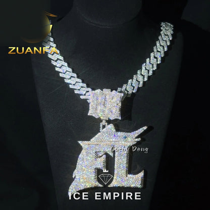 Iced Out Baguette Rose Gold Plated Cuban Chain