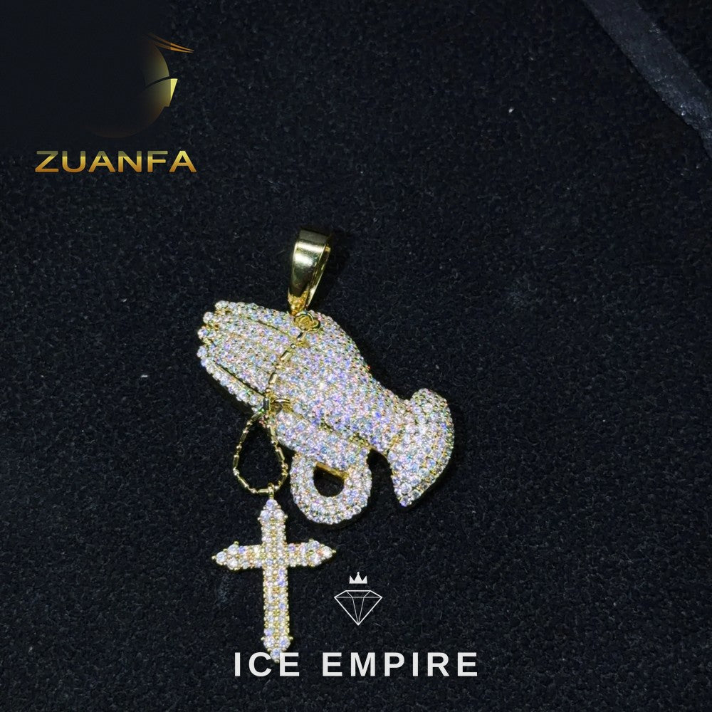 Iced Out 925 Silver Pendant