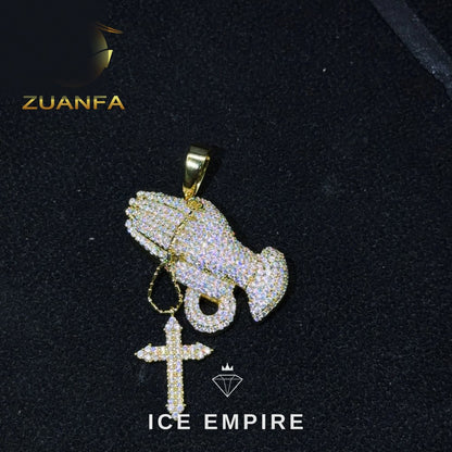 Iced Out 925 Silver Pendant