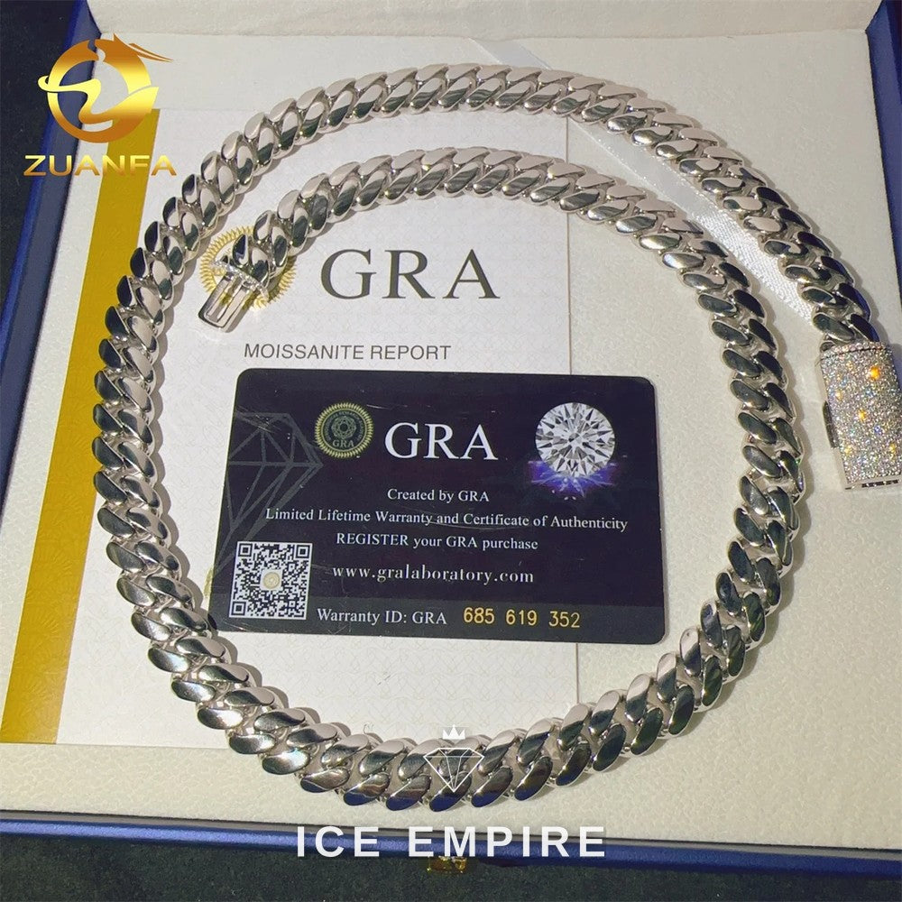 Iced Out Rose Gold Plated Moissanite Cuban Chain