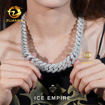 Iced Out Gold Plated Moissanite Cuban Chain