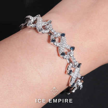 Iced Out 925 Silver Moissanite Cuban Chain