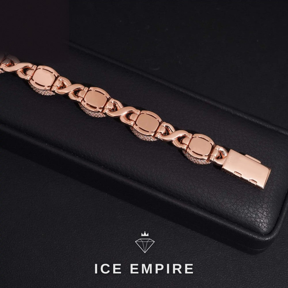 Iced Out Gold Plated Moissanite Cuban Chain