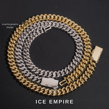 Iced Out Rose Gold Plated Moissanite Cuban Chain