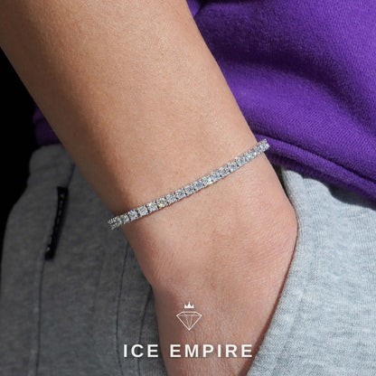 Iced Out 925 Silver Lab Grown Diamond Tennis Bracelet