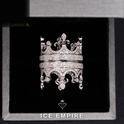 Iced Out 925 Silver Moissanite Ring