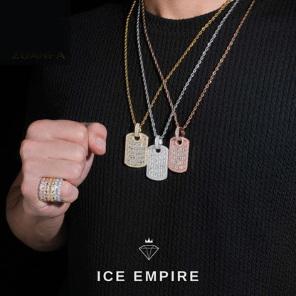 Iced Out Baguette 925 Silver Moissanite Pendant