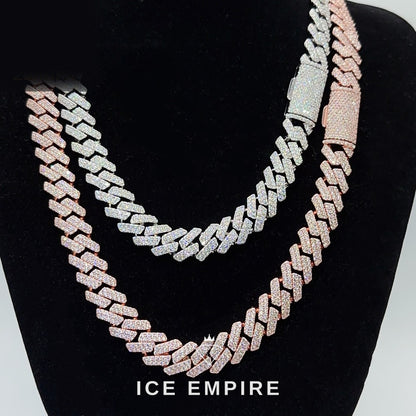 Iced Out Gold Plated Moissanite Cuban Chain