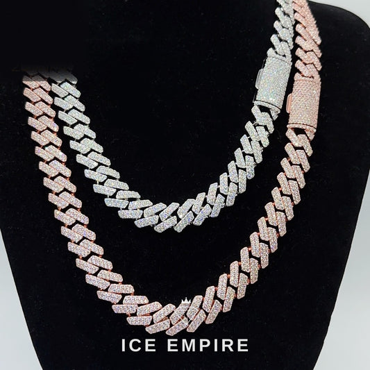 Iced Out Gold Plated Moissanite Cuban Chain
