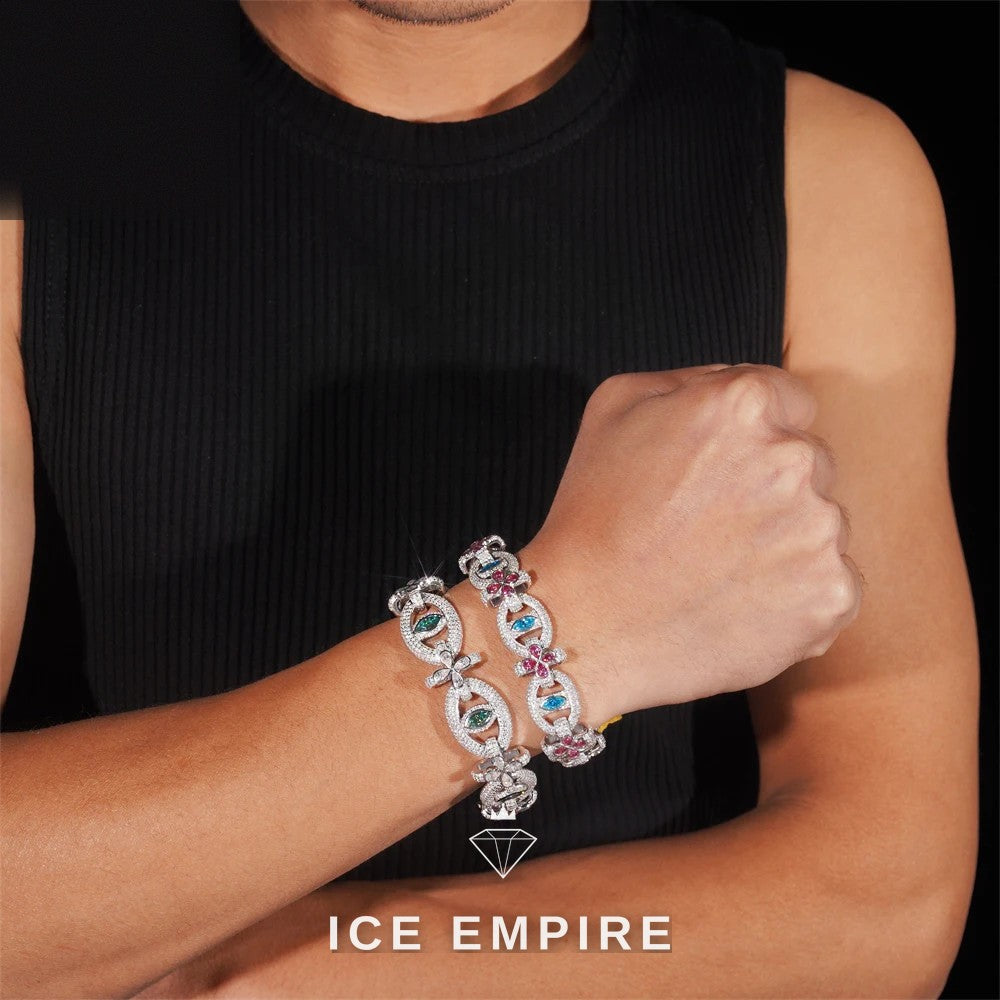 Iced Out Rose Gold Plated Moissanite Cuban Chain