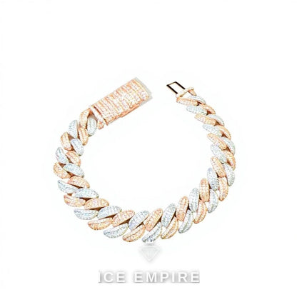 Iced Out 925 Silver Moissanite Cuban Chain