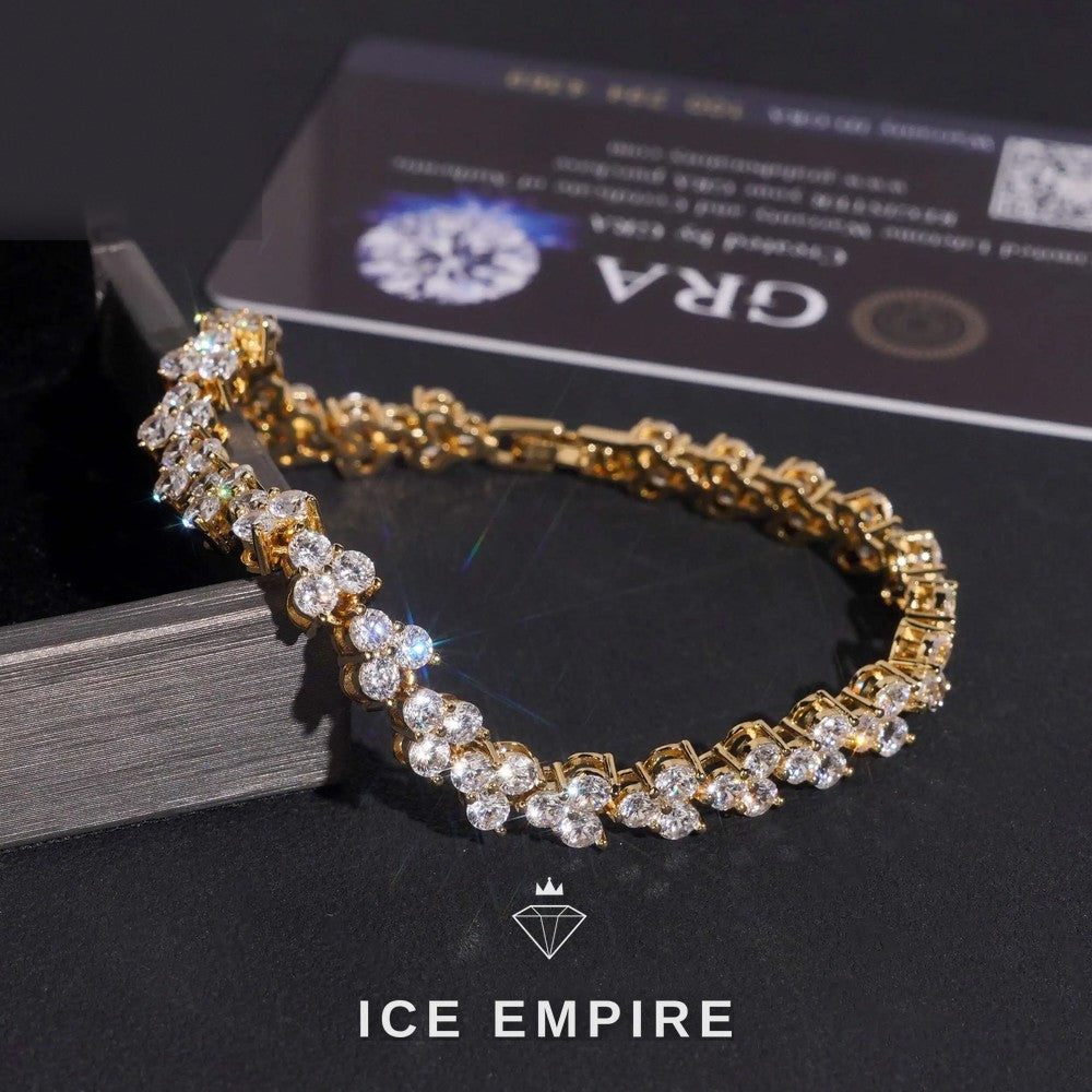 Iced Out 925 Silver Moissanite Tennis Bracelet