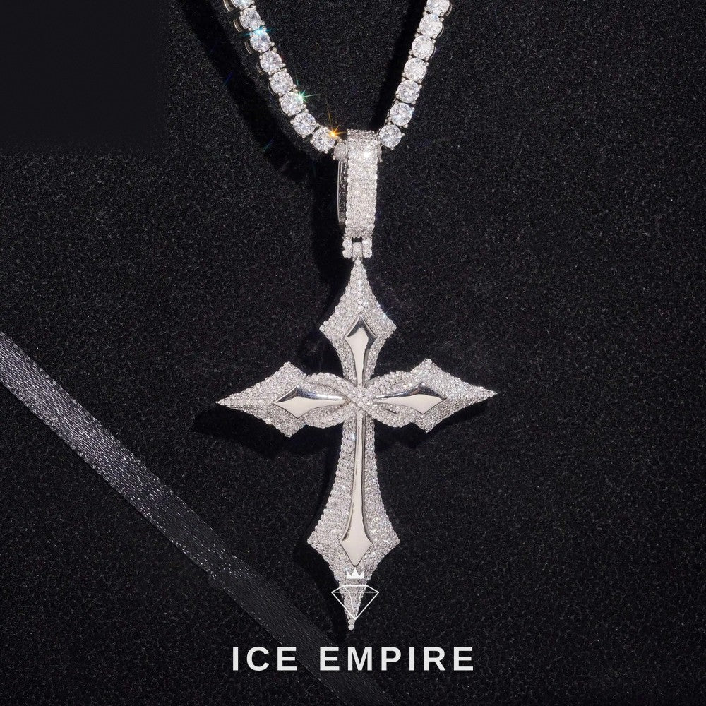 Iced Out Rose Gold Plated Moissanite Pendant