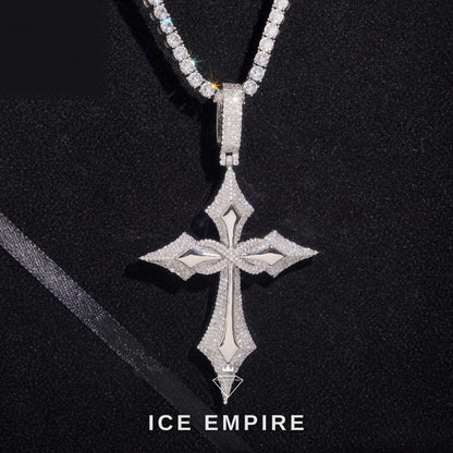 Iced Out Rose Gold Plated Moissanite Pendant