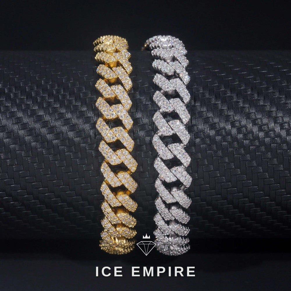 Iced Out Rose Gold Plated Moissanite Cuban Chain