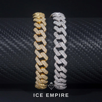 Iced Out Rose Gold Plated Moissanite Cuban Chain