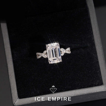 Iced Out 18K Gold Moissanite Wedding Band