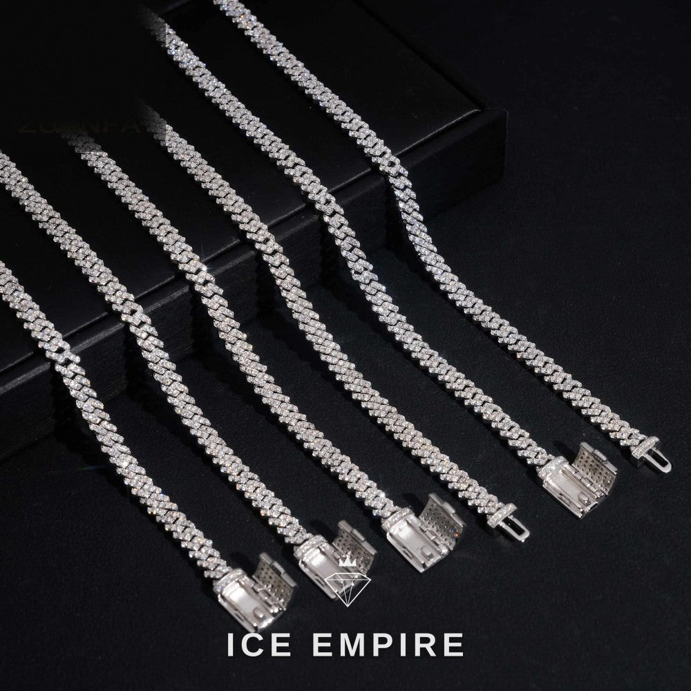 Iced Out Rose Gold Plated Moissanite Cuban Chain