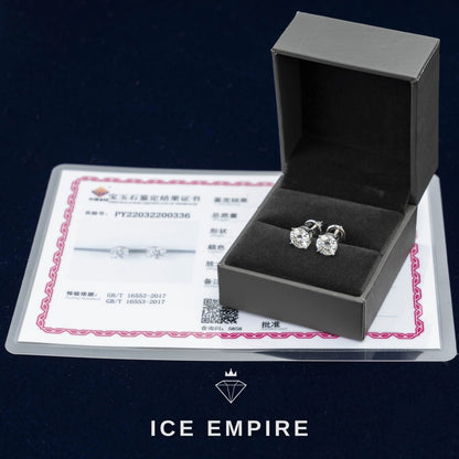 Iced Out Gold Plated Moissanite Earrings