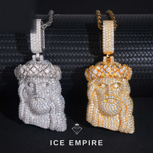 Iced Out Baguette 925 Silver Pendant
