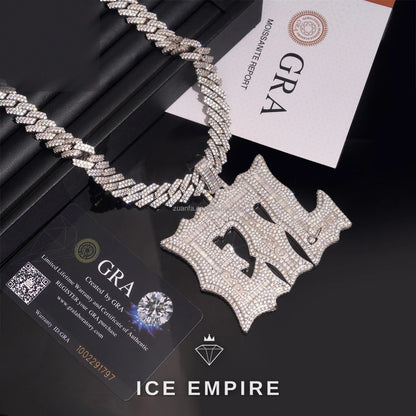 Iced Out 925 Silver Pendant