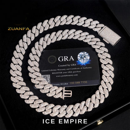 Iced Out Rose Gold Plated Moissanite Cuban Chain