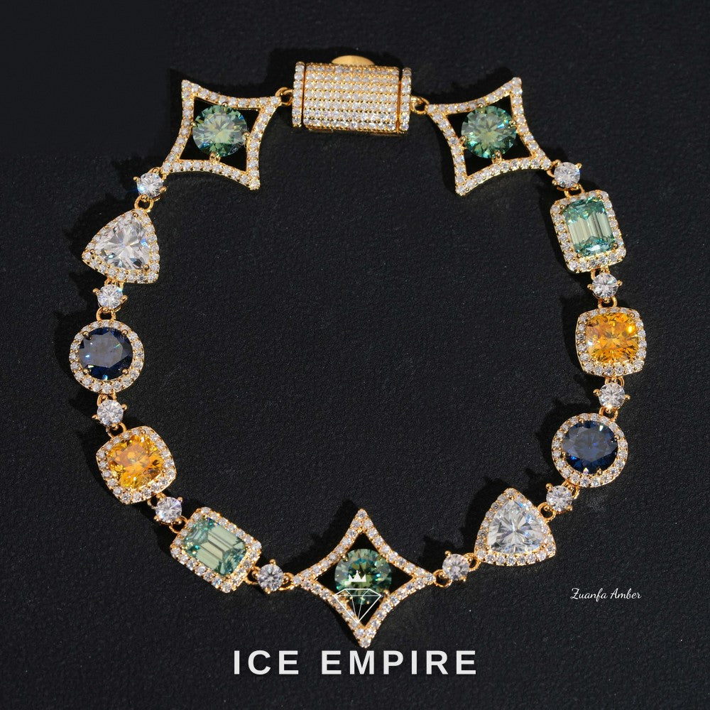 Iced Out 925 Silver Moissanite Tennis Chain