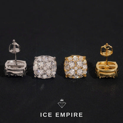 Iced Out Gold Plated Moissanite Earrings