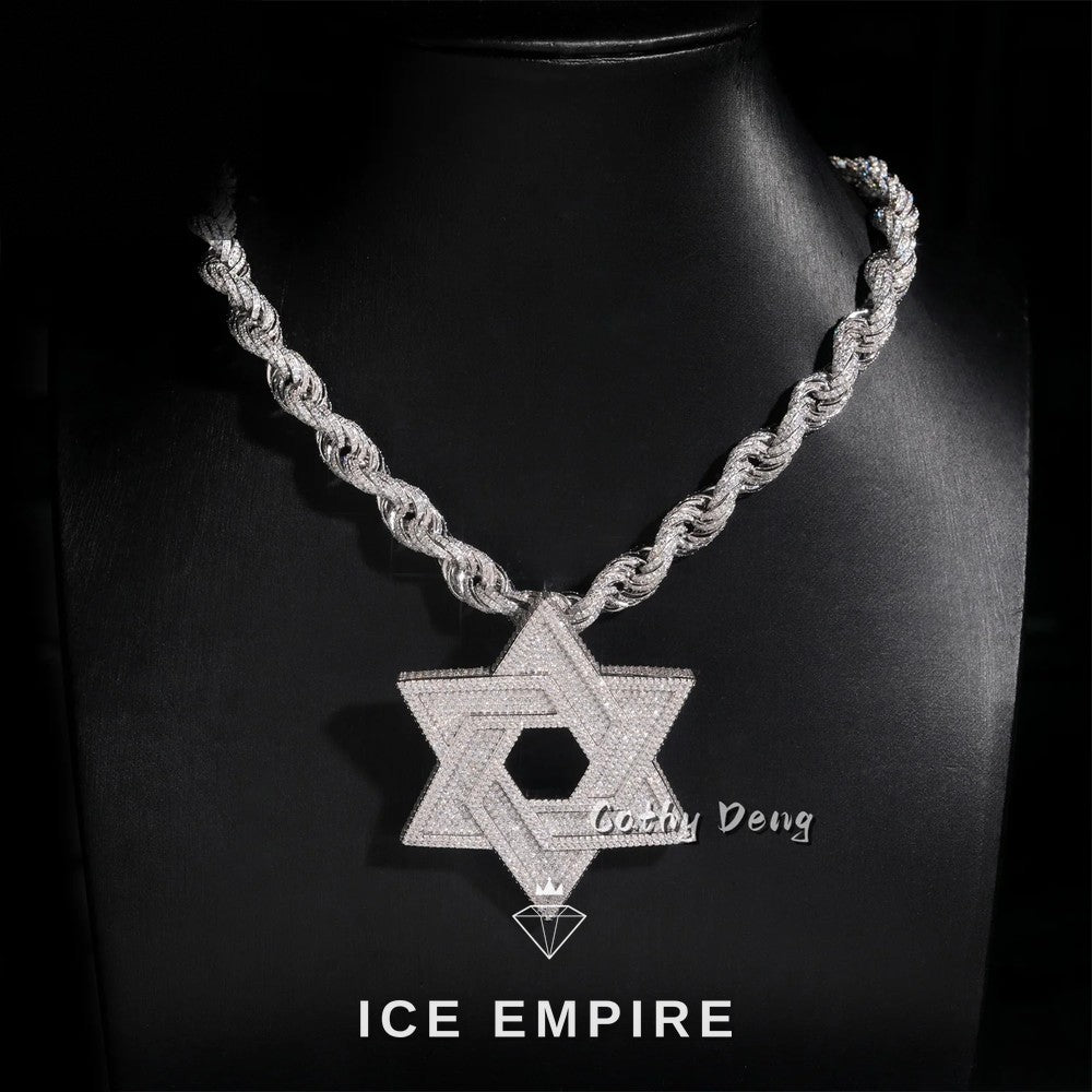 Iced Out Baguette Rose Gold Plated Pendant