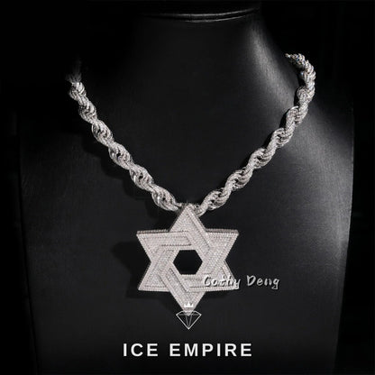Iced Out Baguette Rose Gold Plated Pendant