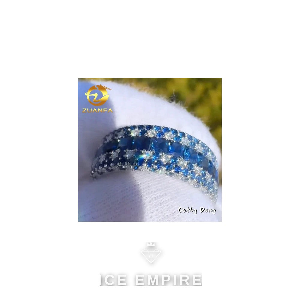 Iced Out 925 Silver Moissanite Cuban Chain