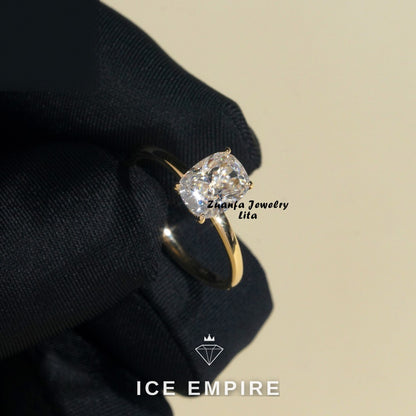 Iced Out Rose Gold Plated Moissanite Wedding Band