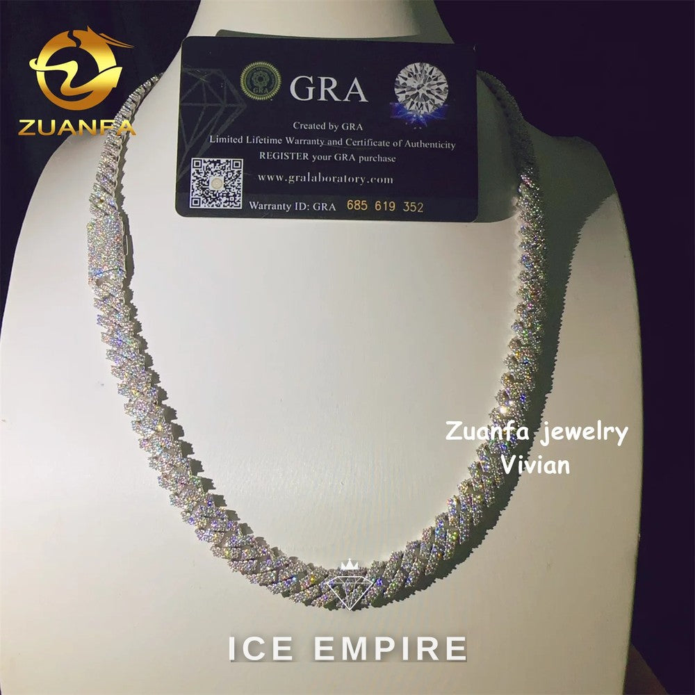Iced Out Rose Gold Plated Moissanite Cuban Chain