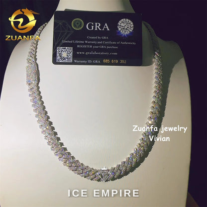 Iced Out Rose Gold Plated Moissanite Cuban Chain
