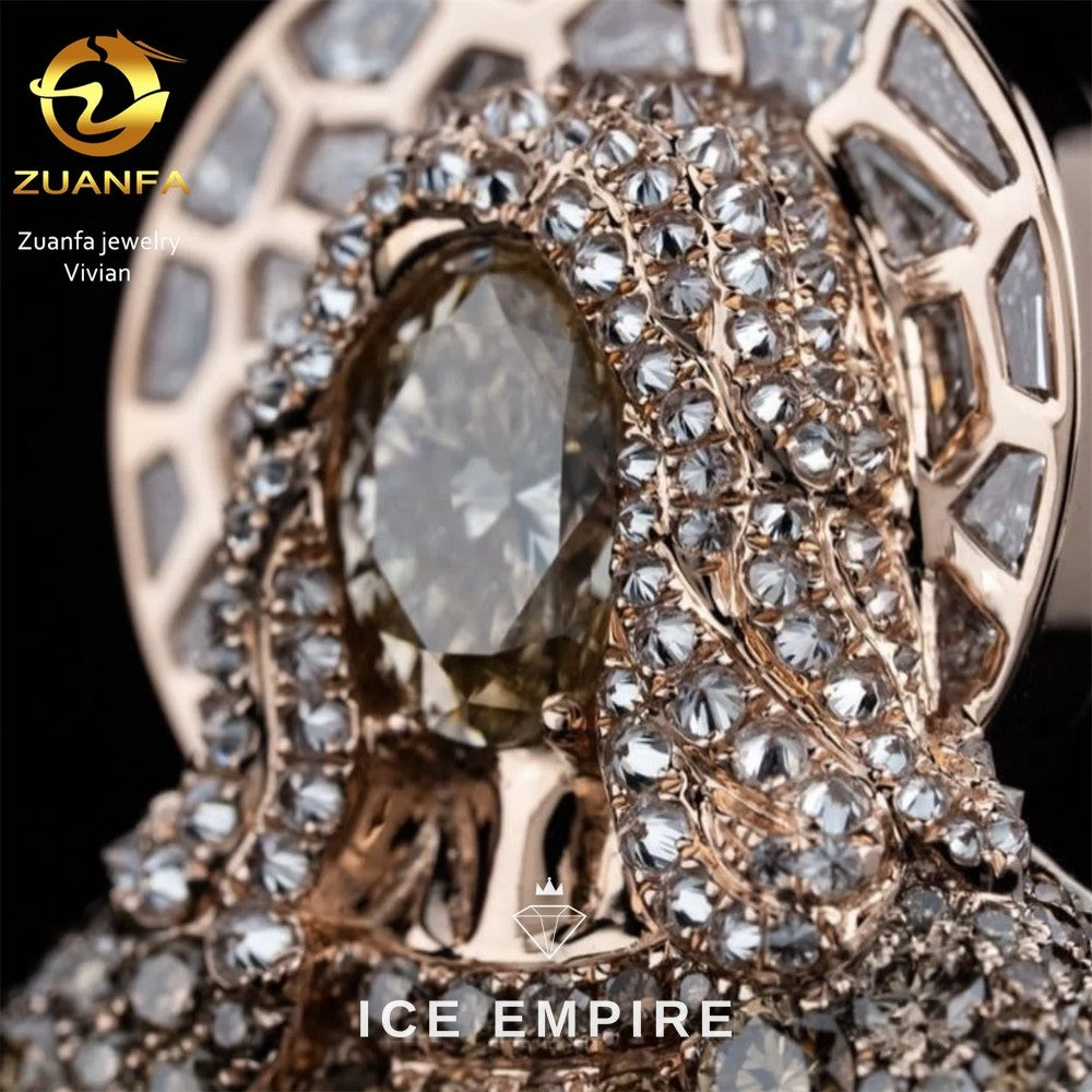 Iced Out Cross 925 Silver Moissanite Pendant