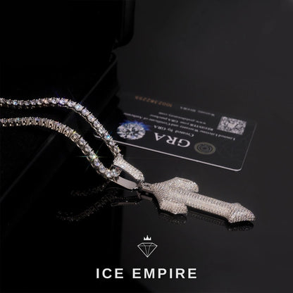 Iced Out Cross Rose Gold Plated Cuban Chain