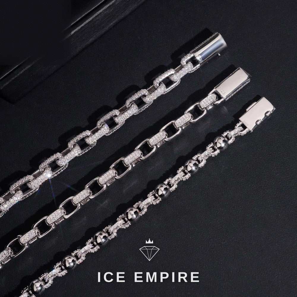 Iced Out Rose Gold Plated Moissanite Cuban Chain