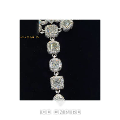 Iced Out Rose Gold Plated Moissanite Cuban Chain