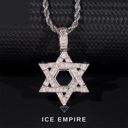 Iced Out Baguette 925 Silver Moissanite Pendant