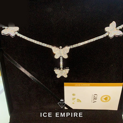 Iced Out Rose Gold Plated Moissanite Cuban Chain