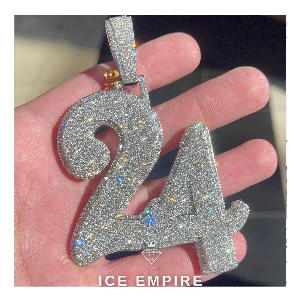 Iced Out 925 Silver Moissanite Pendant
