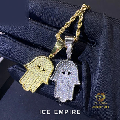 Iced Out Cross 925 Silver Moissanite Pendant